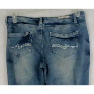 Almost Famous Women's Distressed Whiskered Embroidered Jeans Size 30x32